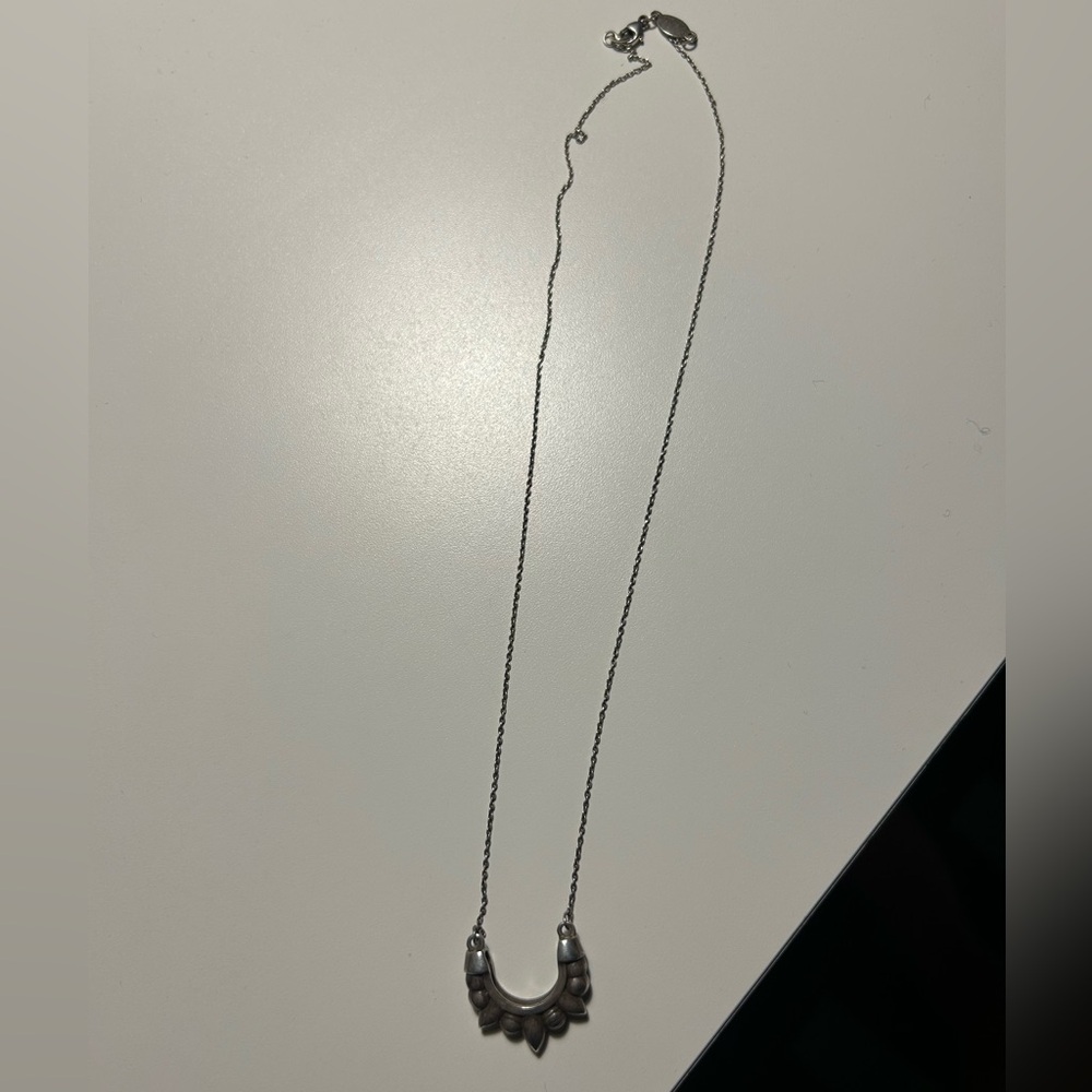 Pamela Love Silver Crescent Necklace